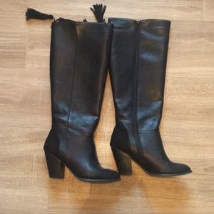 Black knee high boots